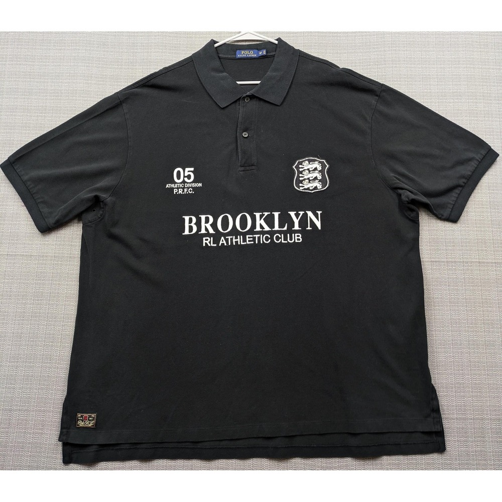 Polo Ralph Lauren Polo Shirt Mens 3XB Black Rugby Brooklyn RL Athletic Club 5